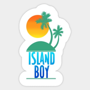 Island Boy Palm Tree Florida Sticker